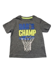 Oshkosh Boys Youth T Shirt Size 3T Gray Crew Neck Graphic Tee Dad Champ - Picture 1 of 4