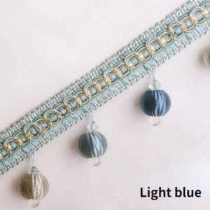 11.5M DIY Curtain Tassel Pom Pom Bobble Trim Fringe Pendant Craft Ribbon Sewing  - Picture 1 of 22