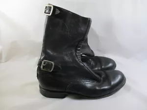 Triumph By Paul Smith Black Leather Motorcycle Boots EU 42/US 8.5 Mens - Picture 1 of 11