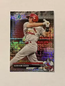 HARRISON BADER prospect rc 2017 Bowman Chrome BCP143 MOJO REFRACTOR - Picture 1 of 2