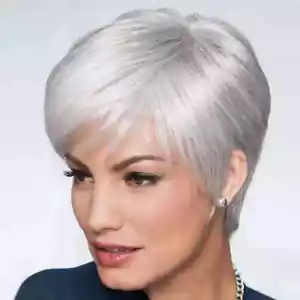 Peluca PAULA YOUNG Piixie Cabello Corto Blanco Sintético Nueva - Imagen 1 de 15
