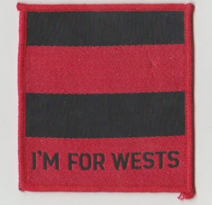 I'M FOR WESTS  SUPPORTERS  PATCH  NEW Size 8cm x 7.5cm - Bild 1 von 2