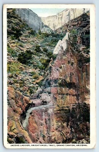 Postal Jacobs Ladder and Bright Angel Trail Grand Canyon Arizona AZ - Imagen 1 de 2