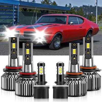 Combo de faros LED de haz alto bajo + bombillas antiniebla para Oldsmobile Cutlass 1998-1999 Foto 1 de 4
