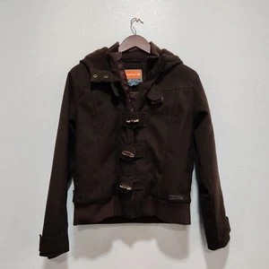 Merrell Opti-Warm Dark Brown Bomber Style Coat Women's size M Double Layer Thick - Picture 1 of 10