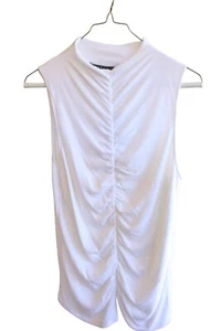 Veronica Beard Ruched Knit Sleeveless Top w Tags Large 92038 Vargas Tank Shirred - Picture 1 of 7