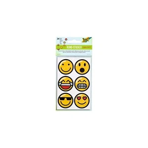 folia Rundsticker Emojis Aufkleber Lachende Gesichter Basteln Kinder Geburtstag - Bild 1 von 5