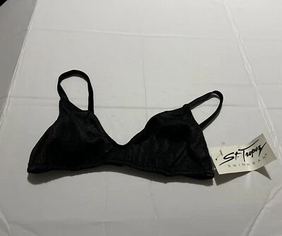 Top de bikini de natación St. Tropez negro talla 7/8 nuevo con etiquetas Foto 1 de 4