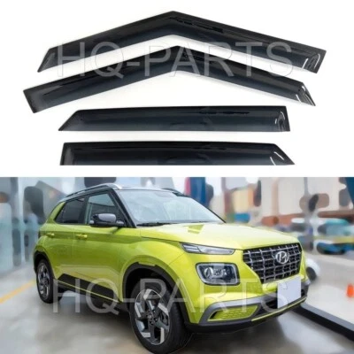 Para 20-24 Hyundai Venue Tinte Humo Ventana Visera Sol Viento Lluvia Protector Deflector Foto 1 de 3