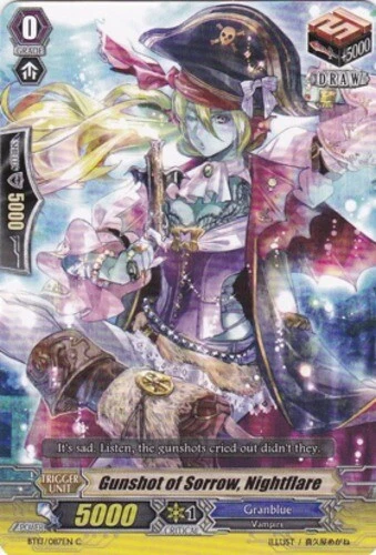 4 x Gunshot of Sorrow, Nightflare - BT13/087EN - C Near Mint / Mint, English - Image 1 of 1