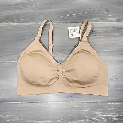 Motherhood Nursing Wirefree Bra Removable Pads Medium Beige - Image 1 of 4