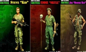 Kit modellino figura 1/35 resina Vietnam guerra 3 soldati americani non assemblati non dipinti - Foto 1 di 1
