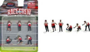 AMERICAN DIORAMA MIJO EXCLUSIVE RACE CREW 6 FIGURE SET DIECAST METAL - Picture 1 of 1