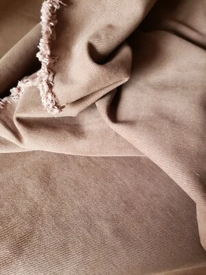 CHESNUT BROWN SOFT BRUSHED COTTON TWILL REMNANT HOME DECOR FABRIC - Image 1 of 3