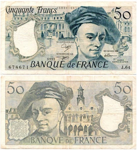 France 50 Francs P#152e (1991) Banque de France VF - Picture 1 of 1