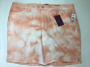 Gloria Vanderbilt White Shorts, Size 24W. Midrise Bermuda. Tie Die Orange - Picture 1 of 12
