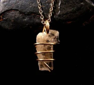 PETALITE AMULET PENDANT -THE INTENT CRYSTAL IN BRONZE! #104 - Imagen 1 de 3
