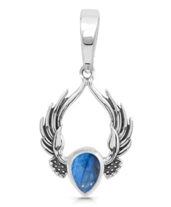 Colgante de plata de ley con ala de labradorita - Imagen 1 de 1