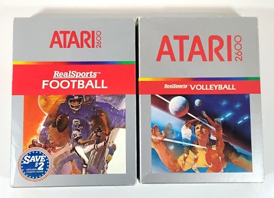 Real Sports Fooball & Volleyball ~ Lot of 2 ~ (Atari 2600) Tested ~ CIB ~ READ - Image 1 of 4