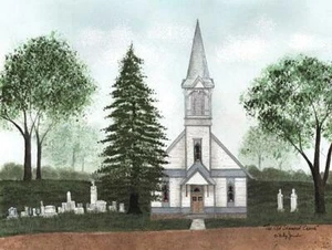 Art Print, Framed or Plaque by Billy Jacobs - The Old Stanwood Church - BJ1254 - Picture 1 of 6