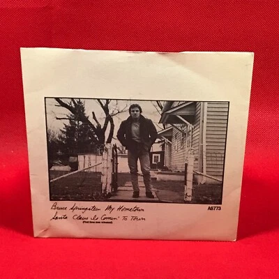BRUCE SPRINGSTEEN My Hometown 1985 7" vinyl single Is Comin' To Town Santa Claus - Image 1 of 4