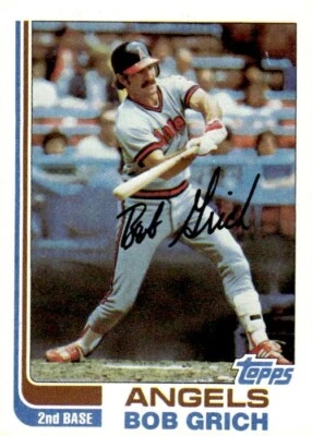 1982 Topps #284 Bob Grich California Angels - Image 1 of 2