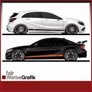 Seitenstreifen Seiten Dekor Auto Aufkleber Sticker Tuning Racing Viperstreifen - Bild 1 von 5
