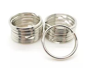 "LOTE AL POR MAYOR 10 25 50 100 LLAVEROS RESISTENTES ANILLOS DIVIDIDOS LLAVERO 28mm 1-1/8" D - Imagen 1 de 4