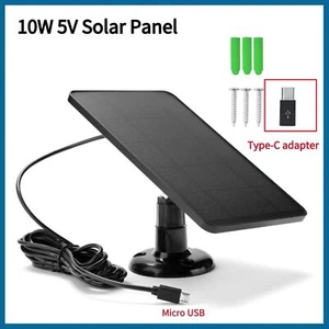 Solarpanel 10W 5V 2in1 Micro USB+Typ-C Outdoor Solarzellen Ladegerät - Picture 1 of 8