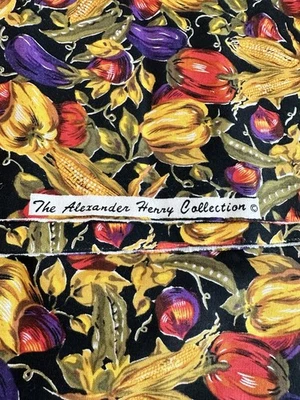 Alexander Henry Fall Thanksgiving Harvest  Cotton Fabric 2  3/4 yards. - Image 1 of 3