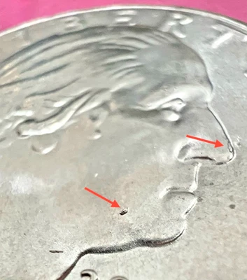2024-P Washington Quarter Celia Cruz - Die Chip on Nose and Chin - Error- Video  - Image 1 of 4