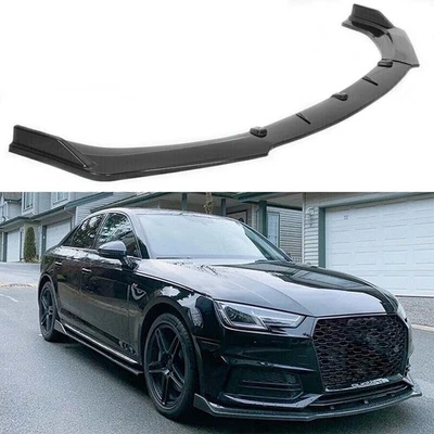 Carbon Fiber Style Front Bumper Lip Splitter Spoiler Boby For Audi A3 A4 A5 - Изображение 1 из 4