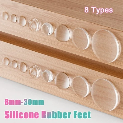 Selbstklebende Silikon-Gummifüße Klar Anti-Rutsch-Klebepad Türpuffer Stopper - Bild 1 von 4