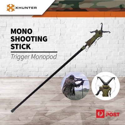 Xhunter 1.8m Gun Shooting Stick Adjustable Monopod Rest Deer Fox Single Mono Sta - image 1 of 4