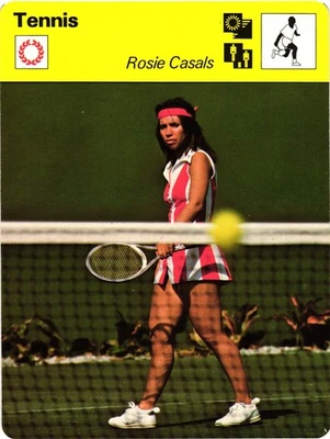 Tarjeta deportiva #29-11 con foto de jugador de tenis Rosie Casals 1978 Foto 1 de 2