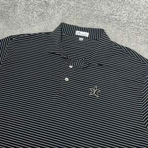 Camisa Polo Vanderbilt Para Hombre XL Negra Blanca Rayas Peter Millar Verano Comodidad - Imagen 1 de 18