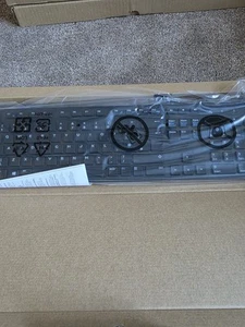 New Genuine Dell Multimedia Slim Black USB Keyboard - UK (QWERTY) KB216 08VXM3 - Picture 1 of 3