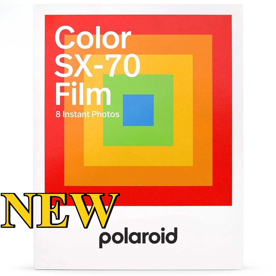 NEW Polaroid SX - 70 Color Film - New Sealed 8 Photos for All SX - 70 Cameras - Image 1 of 2
