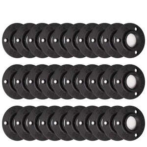 1" Antirust Black Painted Floor Flange, 30 Pack Malleable iron Pipe Fittings ... - Picture 1 of 7