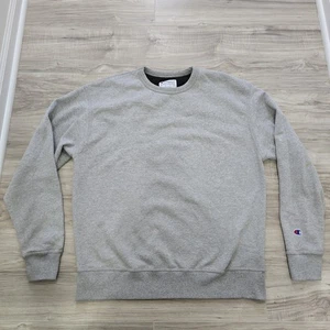 Champion Sweatshirt Large Grey Embroidered Pullover Crewneck - Picture 1 of 12