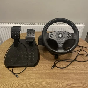 PS PlayStation Racing Wheel And Pedals Thrustmaster T80 PS3 PS4 Controller - Picture 1 of 11