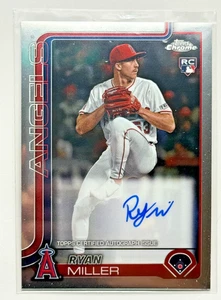 Ryan Miller 2025 Topps Cromo Automático RA-RM Angels RC - Imagen 1 de 2