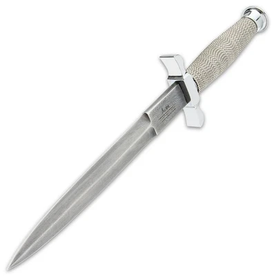 Cuchillo de acero Gil HIbben Silver Shadow Damasco con funda Foto 1 de 4