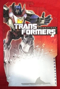 Figura de acción Transformers Generations reverso de tarjeta Cardback Starscream Hasbro - Imagen 1 de 2