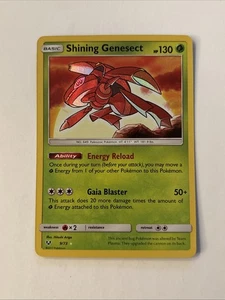 ** Shining Genesect 9/73 Sun & Moon Shining Legends NM  Pokemon - Picture 1 of 2