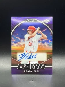 2025 Leaf Baseball Nation - Brady Ebel - Purple - A New Dawn Auto 7/8 - Picture 1 of 2