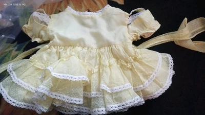 Vestido Martha's Miniatures Vintage 'We're Fussy' Talla 6-9 Meses Amarillo Lunares Foto 1 de 4