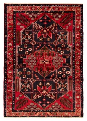 Vintage Oriental Hand-Knotted Carpet 4'11" x 7'2" Traditional Wool Area Rug - Image 1 of 4