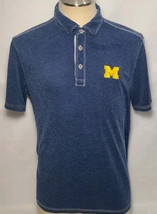 Camisa Polo Tommy Bahama Michigan Tencel Mezcla de Poli Azul Para Hombre Mediana ~ Usada - Imagen 1 de 10
