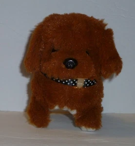 Hund braun Gehen und Schwanz wedeln Spielzeug interaktiv Plüsch 5,5 Zoll funktioniert - Bild 1 von 7